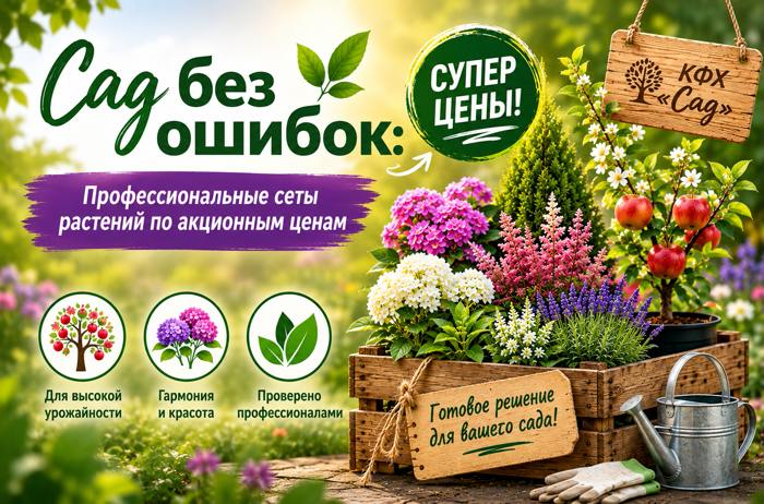 Сад без ошибок: Профессиональные сеты растений по суперценам в КФХ «Сад» Сад без ошибок: Профессиональные сеты растений по суперценам в КФХ «Сад»