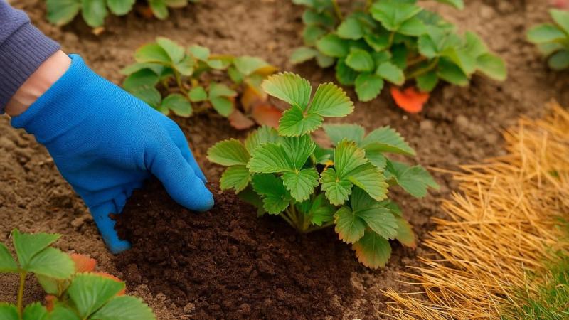 Осенний уход за клубникой: посадка, подкормка и защита