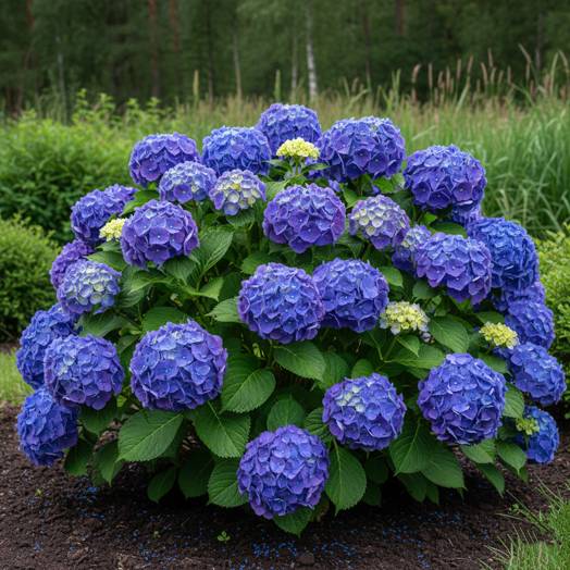 синяя гортензия в саду.jpg